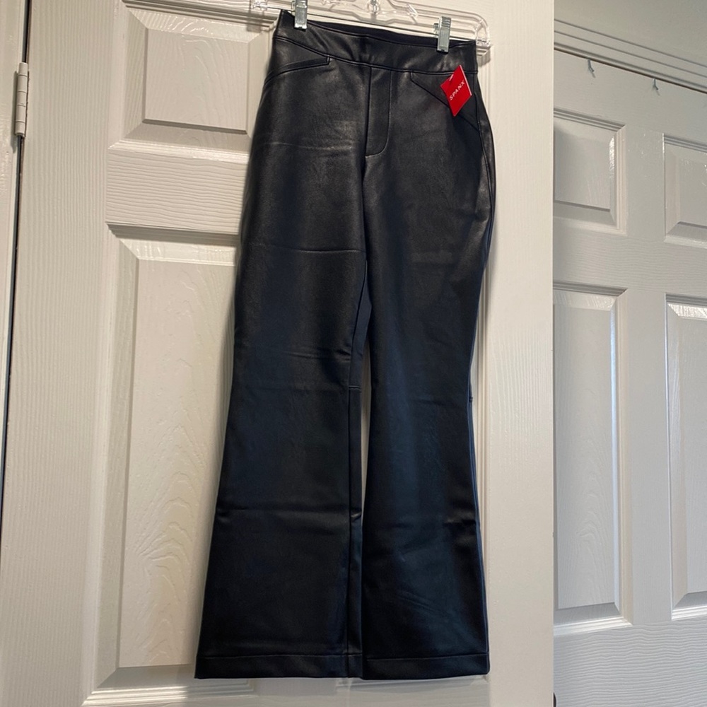 NWT Spanx Faux leather flared pants - XSP